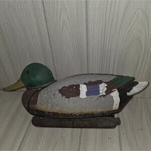 Vtg Mallard Duck Decoy G & H Decoys Hunting Man Cave Bird Wildlife